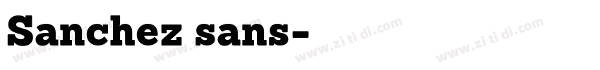 Sanchez sans字体转换